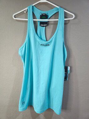 Bauer Women's Training Tank Top, Teal/Blue, Size Medium, Racerback Style, NWT